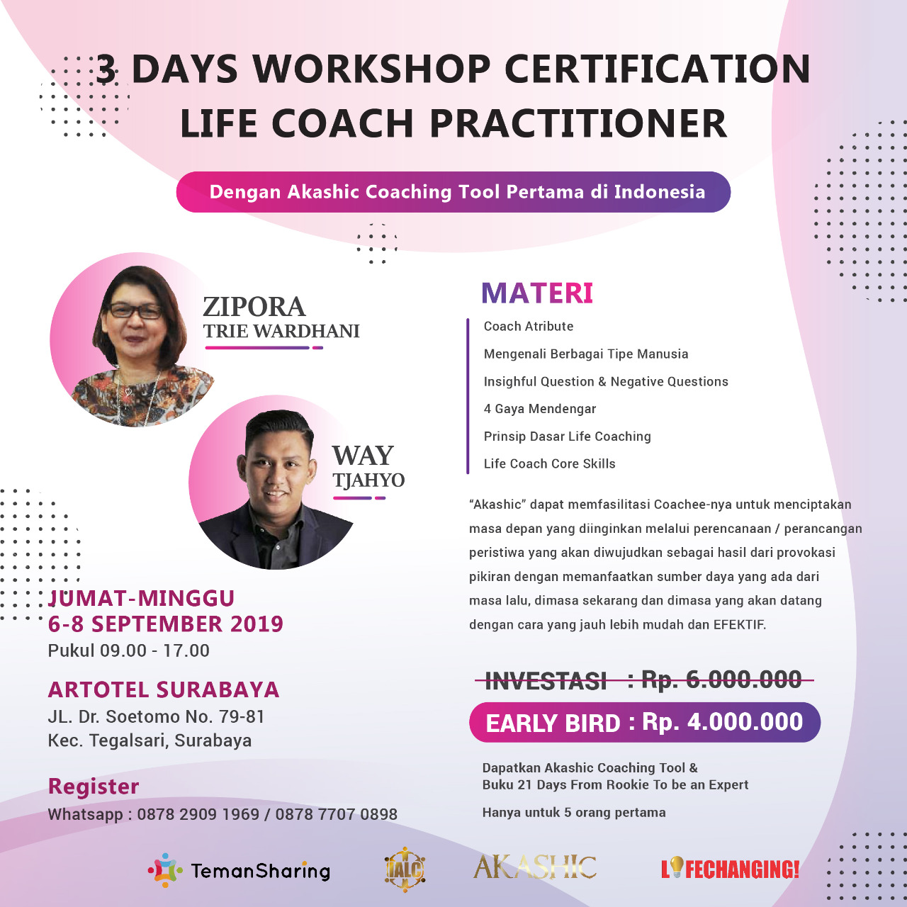 (Surabaya) 3 Days Workshop Certification Life Coach Practitioner